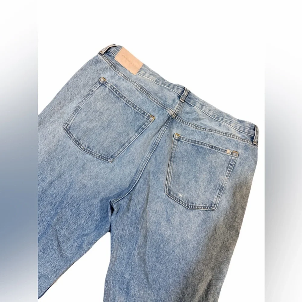 EVERLANE light wash denim jeans size 33 regular 100%cotton plus size - Picture 4 of 8